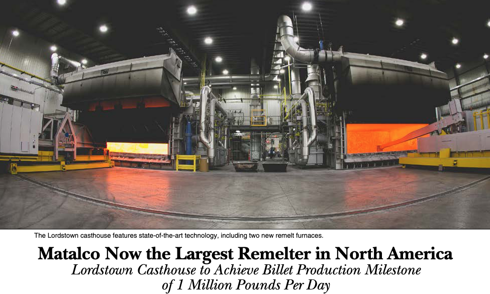 Matalco Now the Largest Remelter in North America